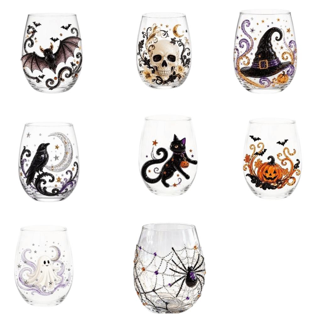 Funny Ocean Animal Mug Halloween Ghost Pumpkin Embossed Glass Cup Glass Tea Cup  Coastal Home
