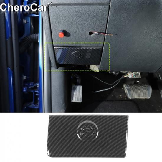 Car Electronic Handbrake Switch Trim Cover for 10+ Dodge Ram 1500 Carbon Fiber