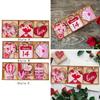 9Pcs Valentines Wooden Hanging Ornaments for DIY Crafts Project Wall Kitchen