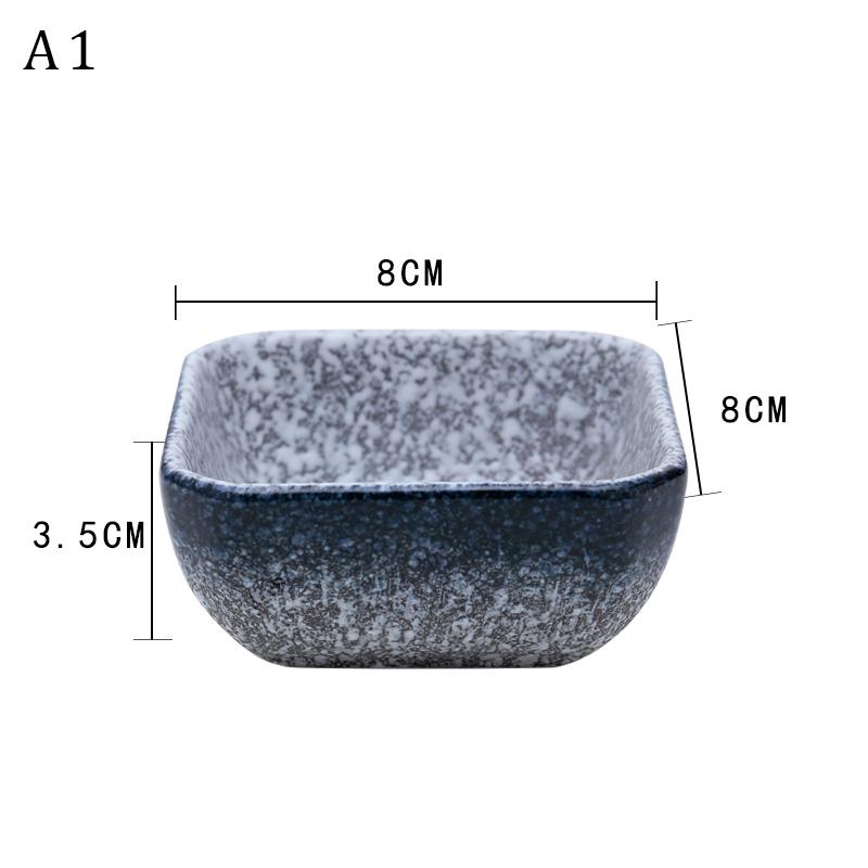 Japanese Ceramic Sushi Soy Sauce Dish Square/Rectangle/Arc/Flower Shaped Salad Sauce Seasoning Saucers Plate Korean Cuisine Dish