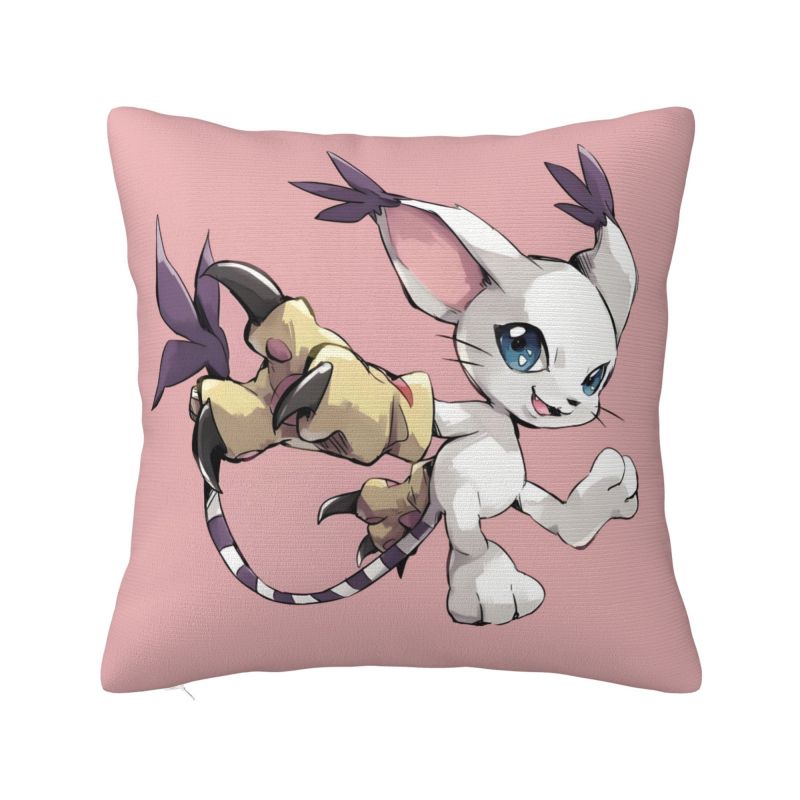 Custom Gatomon Modern Throw Pillow Cover Adventure Anime Chair Cushion