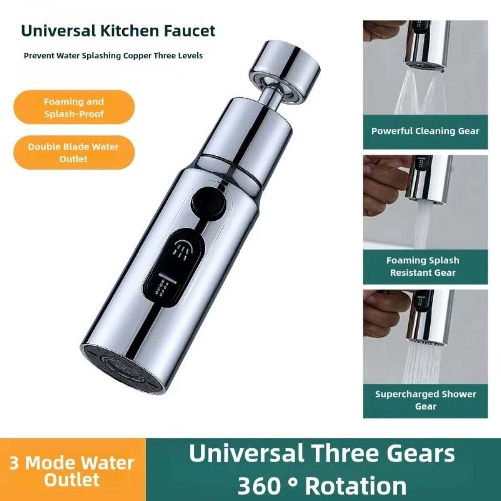 

3 Modes Faucet Aerator 360 Degree Rotation Faucet Sprayer Adapter New Faucet Extender Bathroom