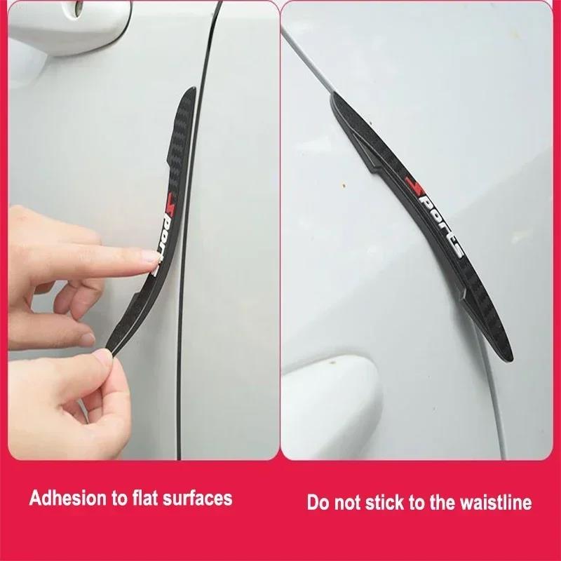 Car PVC Door Protectors Thickened Anti-scratch and Anti-bump Strip Sport Styling Body Decoration Rubber Exterior Parts 4PCS Interior Mirrors 6