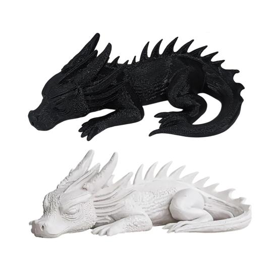 Geschenkinspirationen für Modell-Enthusiasten 3D-gedruckte Baby-Drachenfigur, Niedliche schlafende Statue, Kreative Geschenke für Fantasy-Fans Figur Ornament Heim-Büro