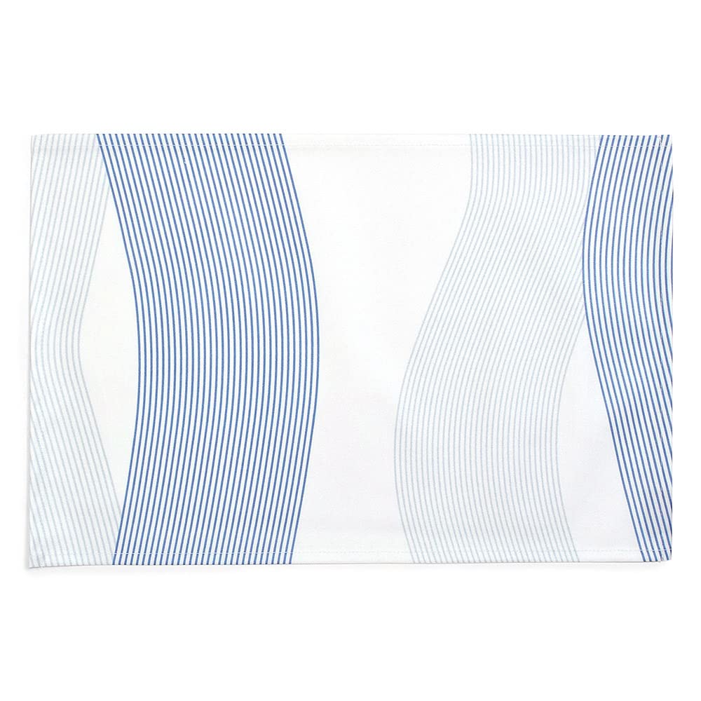 STYLE Decor 2-Piece Set: 4 Laminated Placemats and 4 Laminated Coasters. Perfect for Dining Tables, Parties, and Table Coordination. Water Flow Design