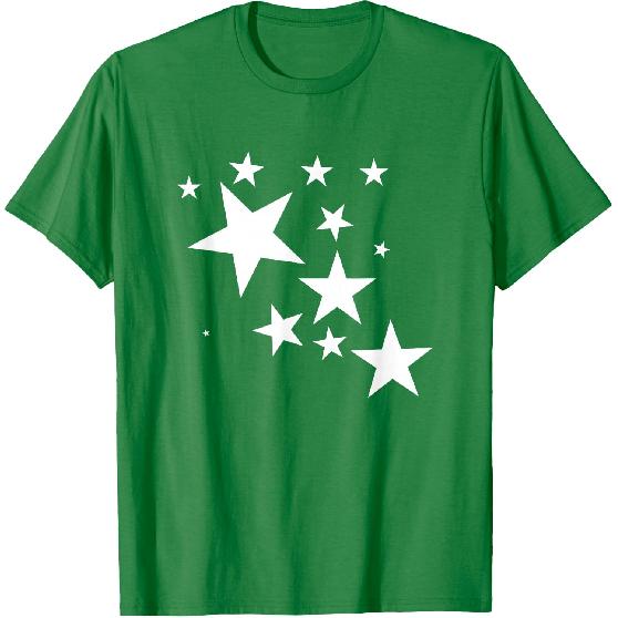 White Stars Star-Pattern-Design Costume Gift Men Women Kids T-Shirt