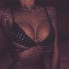 Diamond One-shoulder Women's Vest High Elastic Breathable Fishnet Hollow Design Fashion Top