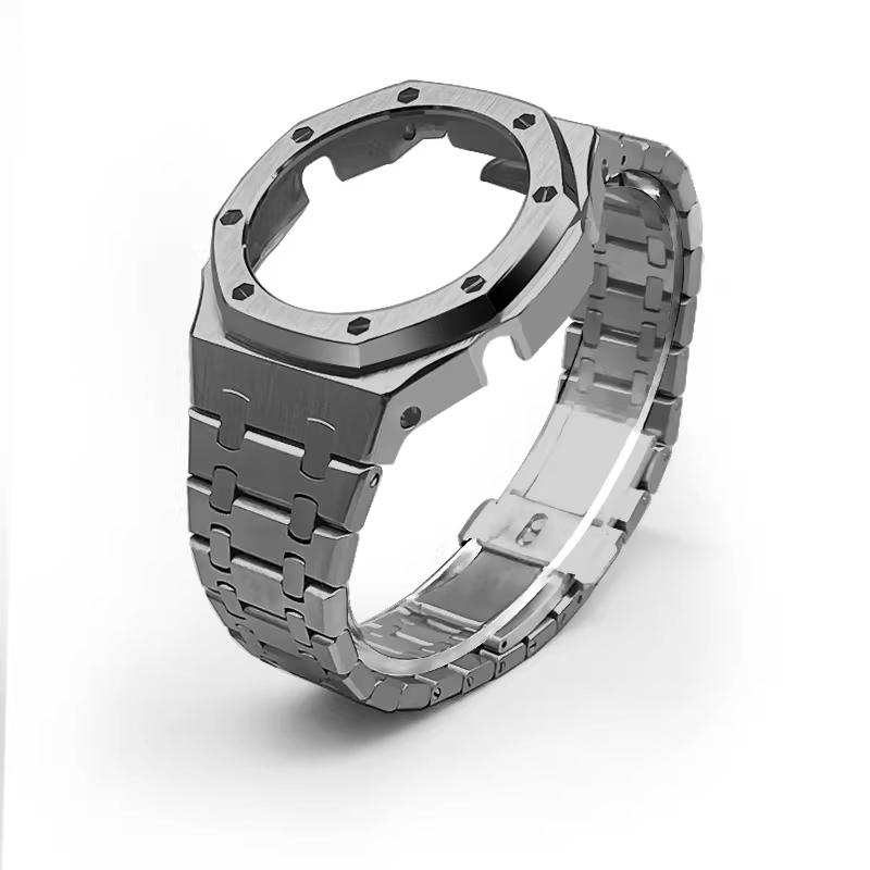 Kovová sada na úpravu GA2100 Pro Casio GA2100 2110 GA-B2100 Pouzdro a řemínek z nerezové oceli Náhradní modifikační příslušenství