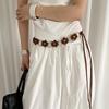 Ethnic Bohemian Waist Rope With Auto Lock Buckle For Daily Accessories