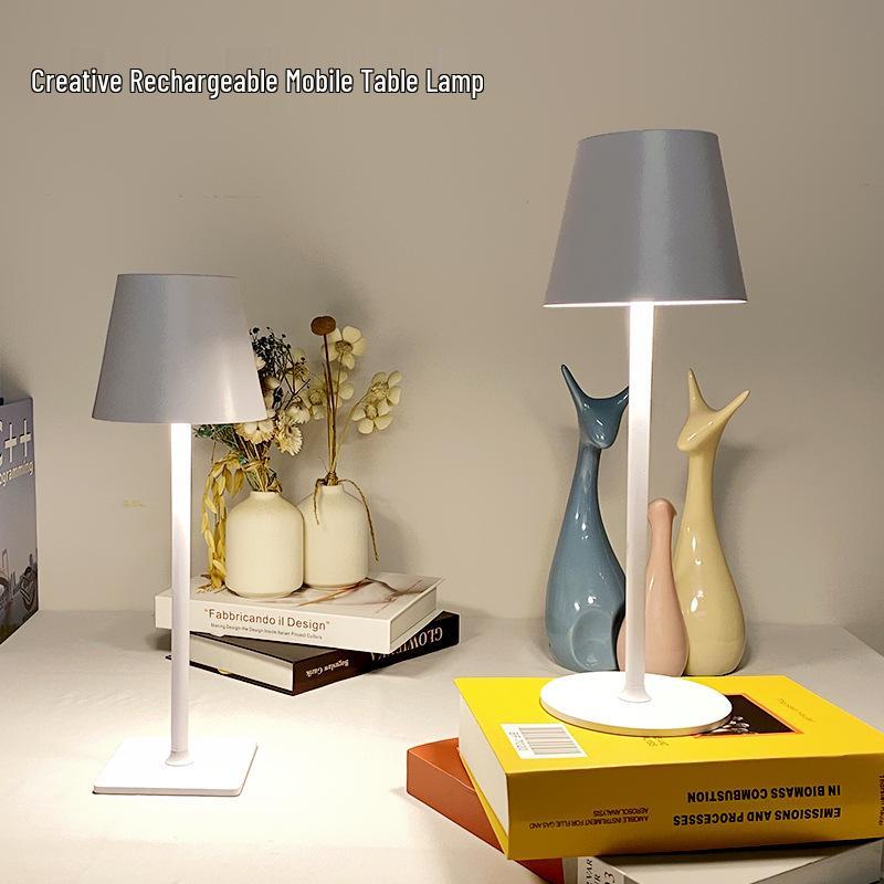 Rechargeable Iron Art LED Desk Lamp for Bedroom and Dining Room