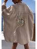 2024 Spring/Summer Women's Cotton Linen Turn-down Collar Long Sleeve Casual Shirt