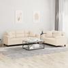 Vidaxl 2-Piece Lounge Set, Beige, Microfiber