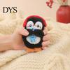 Penguin Squeaky Toy Plush with Squeaker, Cartoon Keychain Interactive Stuffed Pendant, Animal Doll for Backpack Bag Charm Ball Chain