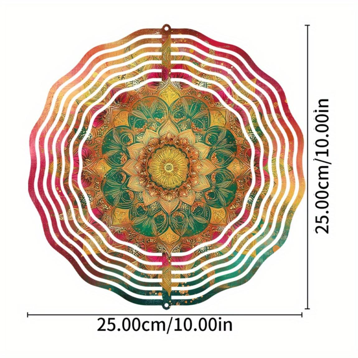 

Вращающийся на 360 градусов крюк 10 дюймов Подвесной ветряной спиннер Яркий металлический арт-дизайн для сада газона балкона Всесезонное уличное украшение Погода 01A