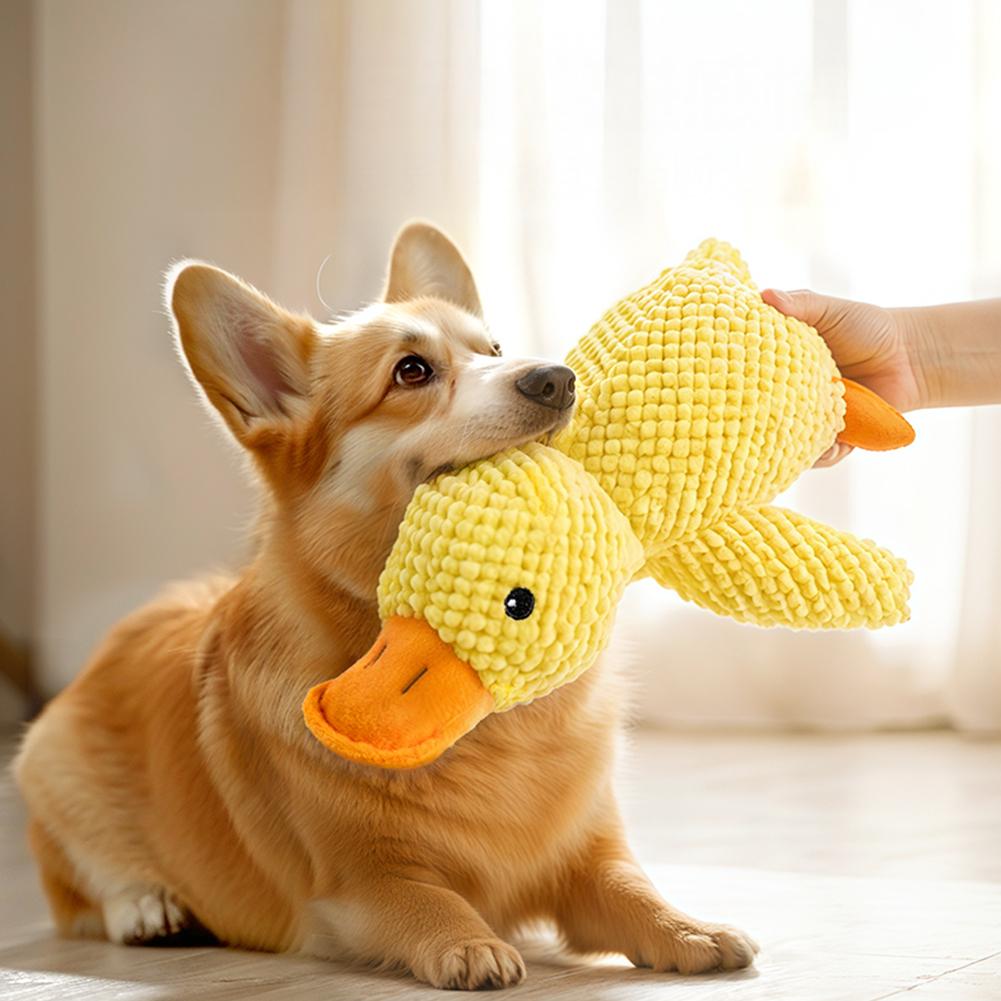 Pet Dog Grinding Tooth Interactive Toy Health Pet Sleeping Toys Durable Duck Squeak Companion Indoor Dog Toy