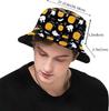 Halloween Pumpkin Bucket Hat Fashion Beach Sun Wide Brim Cap Outdoor Fisherman Hats For Women Men -3C