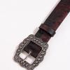 Oldworld Inspired Faux Leather Belt With Engraved Pattern And Pin Buckle For Women
