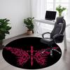 1pc Butterfly Sword Carpet, Round Non Slip Durable Large Size Office Carpet, Suitable for Office