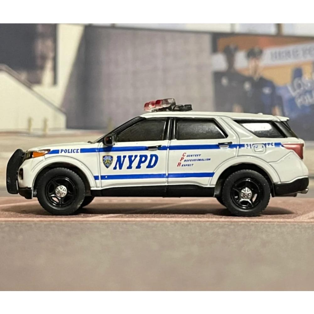 cjafuz1 1:64 2020 Ford Police INTERCEPTOR UTILITY NYPD Alloy Car Model Collectible Toy Gift Souvenir Display Ornament