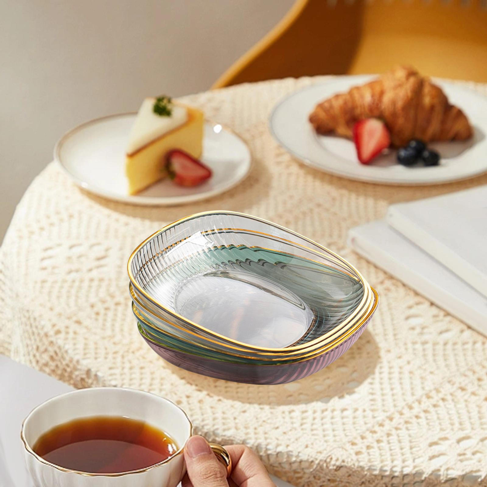 

Elegant Set of Small Plates for Home Dining 4x Mixed Color