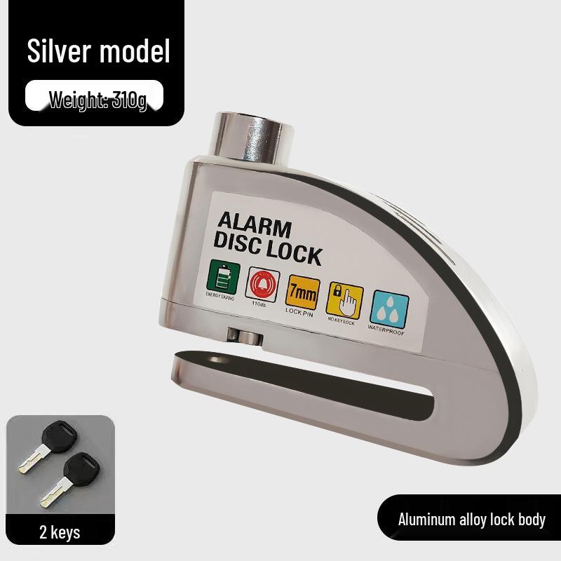 Blocca Disco Freno Antifurto Universale per Auto, Moto e Biciclette con Sistema di Allarme