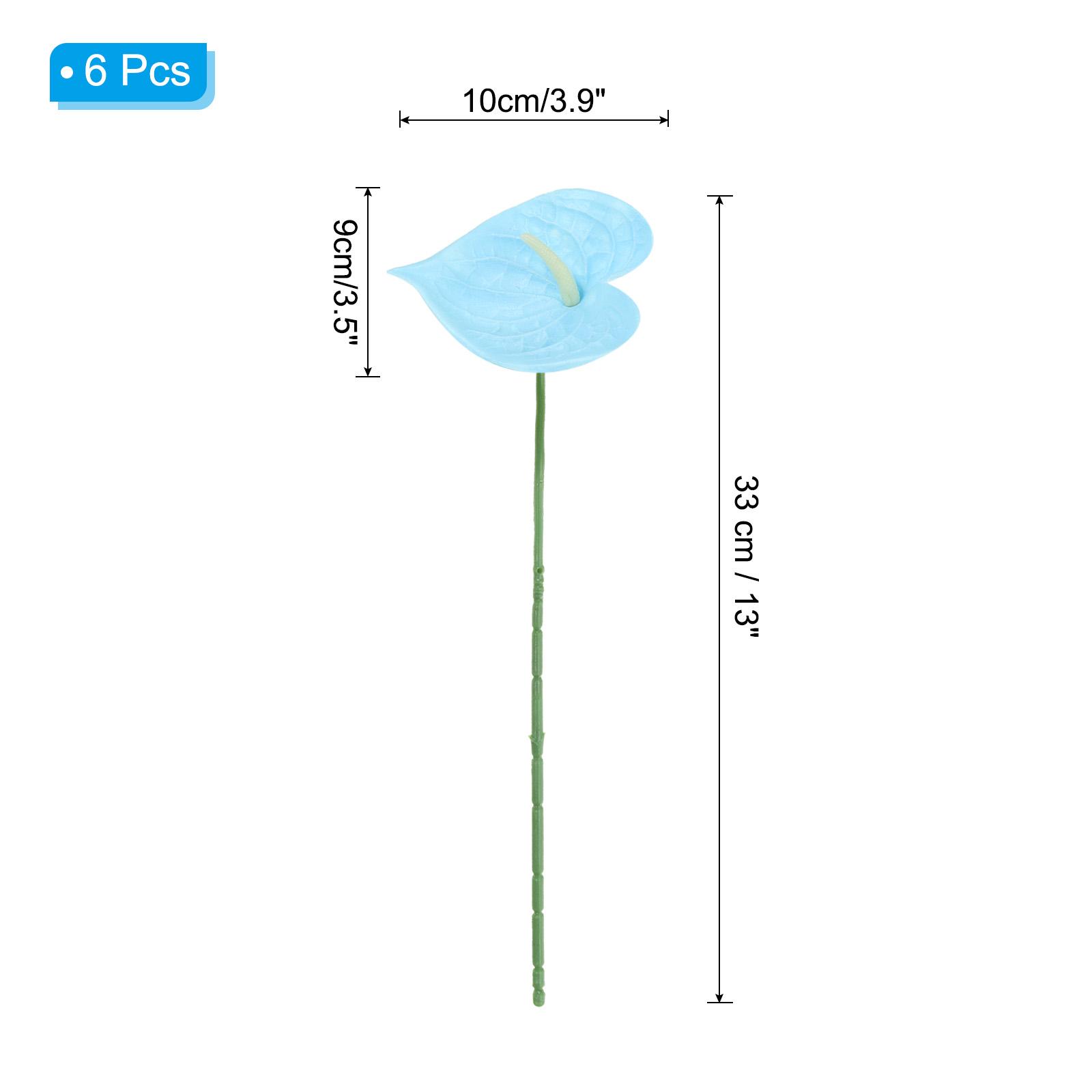 

6 шт. Искусственные цветы лилии антуриум, Вечный цветок, Цветочные композиции, Букет для домашнего декора, Свадебный, Фестиваль, Вечеринка, 13 небесно-голубой