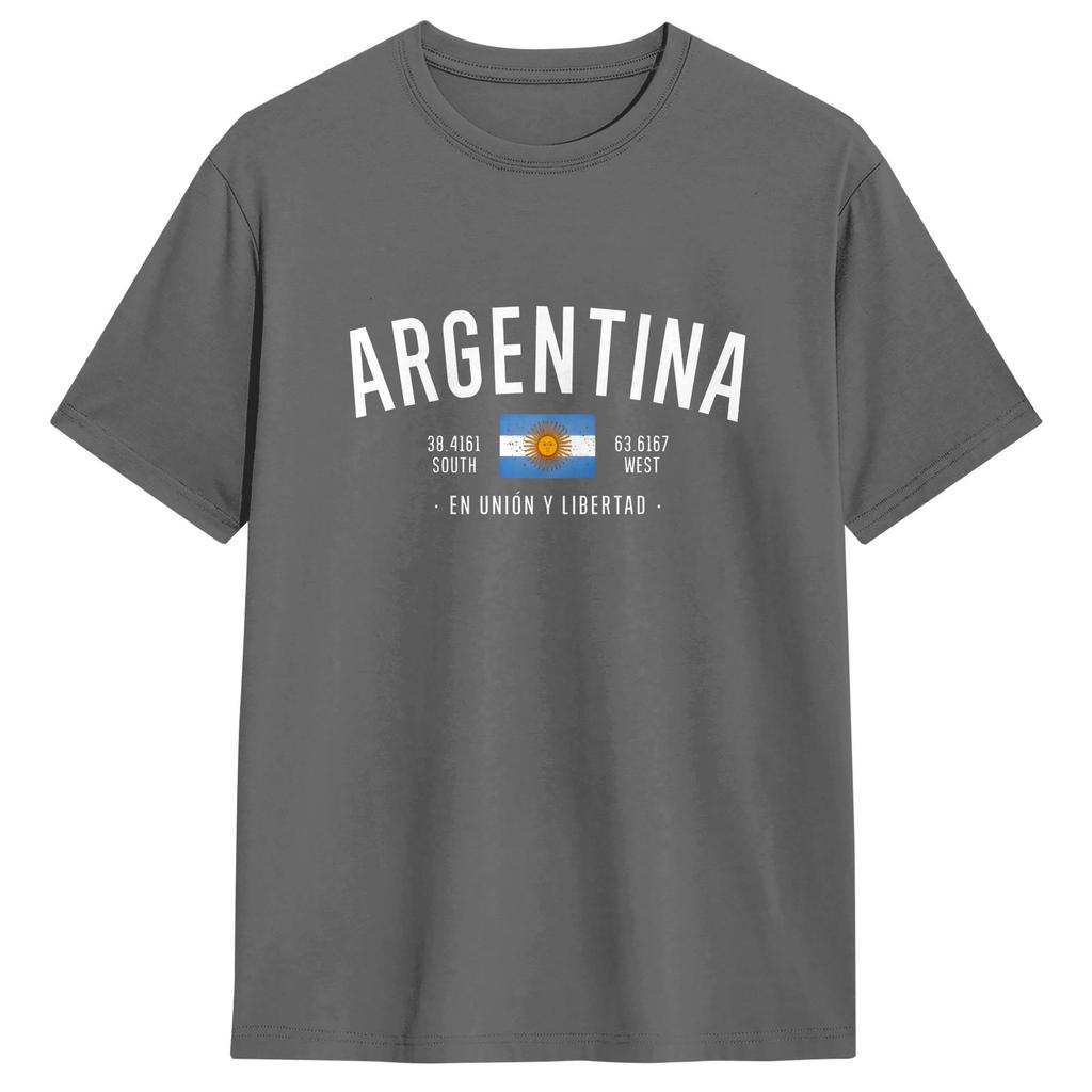 Argentina Flag 100 Cotton Tshirt For Male Summer Vintage Tshirts O Neck Trendy Tee Shirt Plus Size Dropshipping Clothing