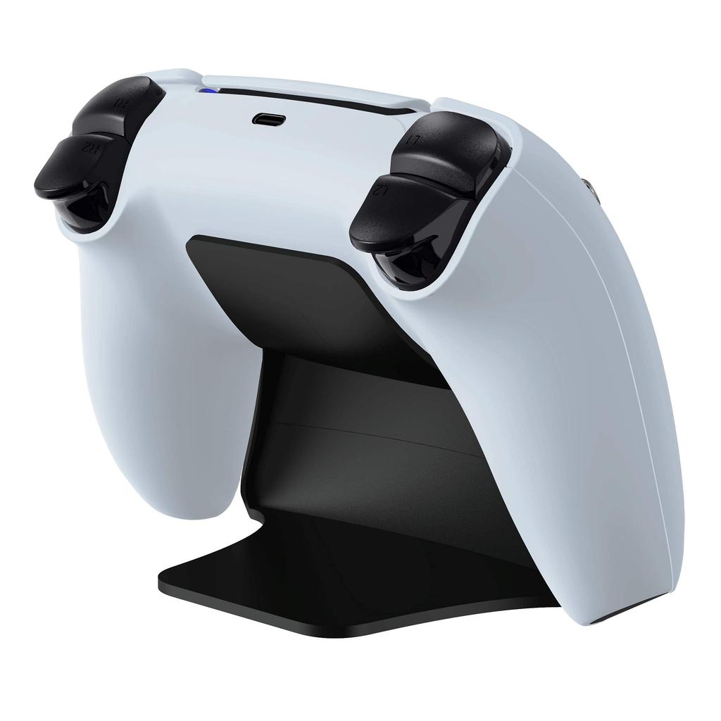 PlayVital PS5 Controller Stand with Rubber Pads, Compatible with PlayStation 5 Controllers [Black]