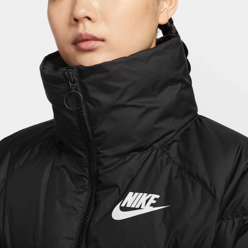 Nike Logo Lifestyle Sportivo Lettera Piumino d'Anatra Corto Antivento Caldo Ampio Maniche Lunghe Giacca Piumino Donna Giacche IB2964-010