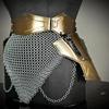 Brave Lady Armor, Medieval Knight Tassets Armor with Chainmail, Female Costume, Cosplay Armor, Larp Armor