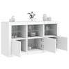 Vidaxl Cabinet With LED Lighting, White, 123X37X67 Cm