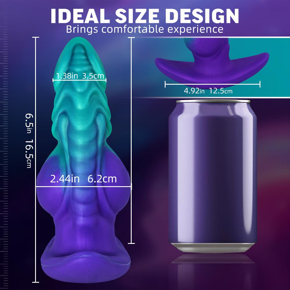 Silicone Huge Buttplug Fantasy Dildo Shaped Anal Plugs G-Spot Clitoral Stimulator False Penis Sex Toys for Men Women Prostate Massager