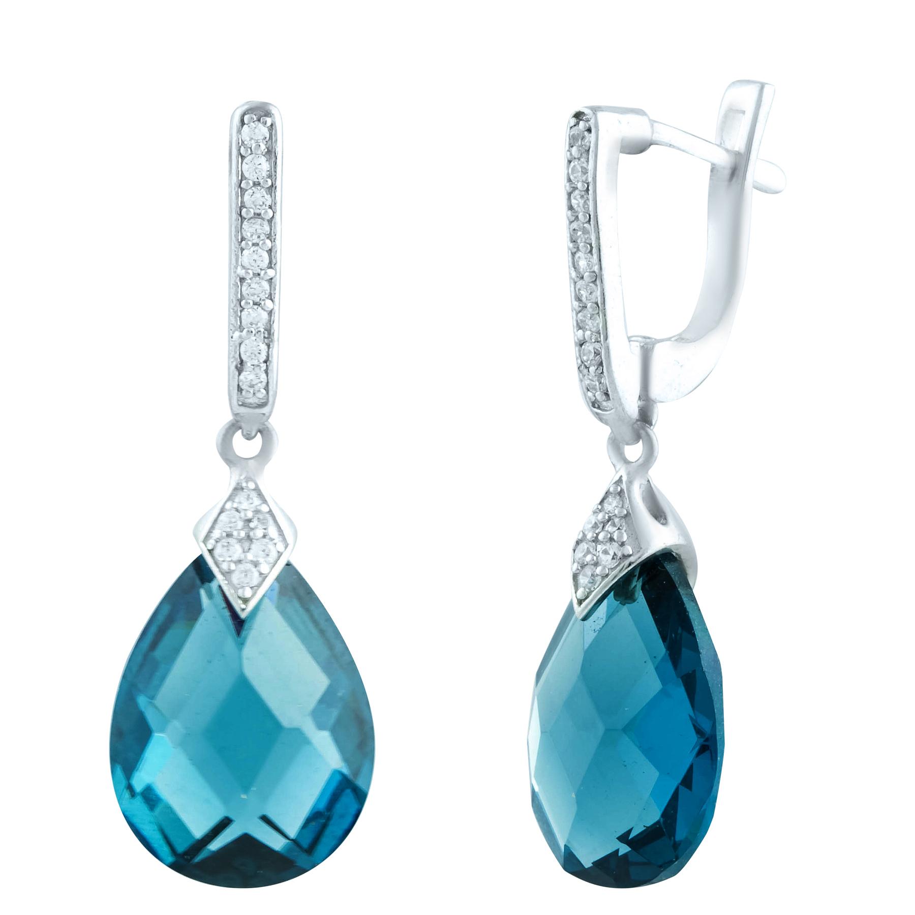 

Срібна каблучка з топазом Лондон Блю 8.04ct (1903704) синій