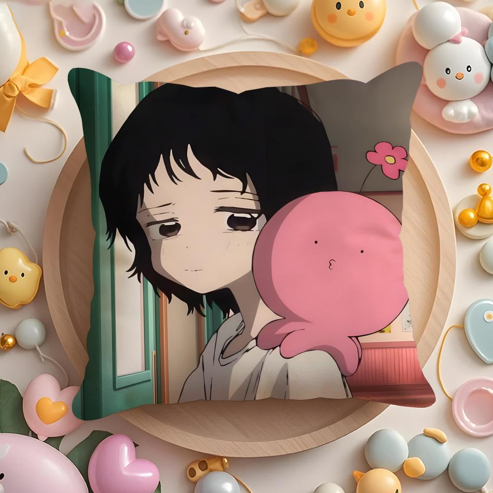 T-Takopi's Original AnimeSin Cushion Cover Home & Car Multi-Scene Pillow Cover - Reversible, Soft & Durable for Daily Use