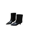 European and American Style Big Tube Minimalist Style Long Boots Women's 2025ins Wind Pointed Retro Knight Boots Thin Heel Thin Boots