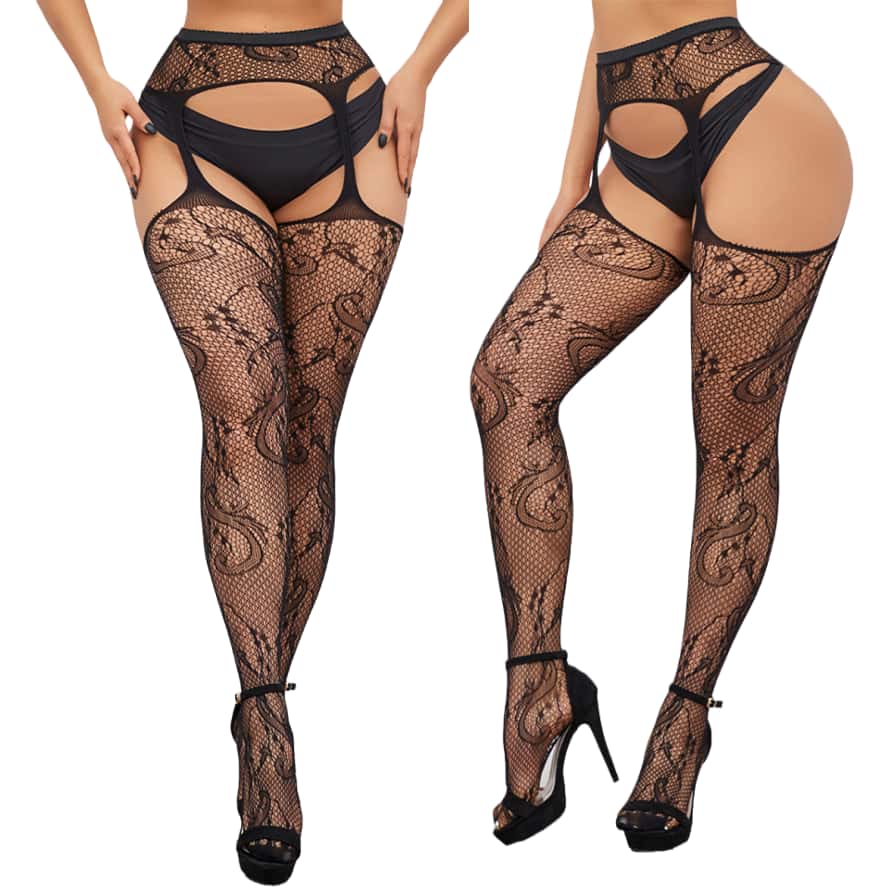 Elastic Plus Size Women Long Socks Thigh High Stocking Black White Lace Top Over The Knee Sexy Stockings With Silicone Anti-Slip