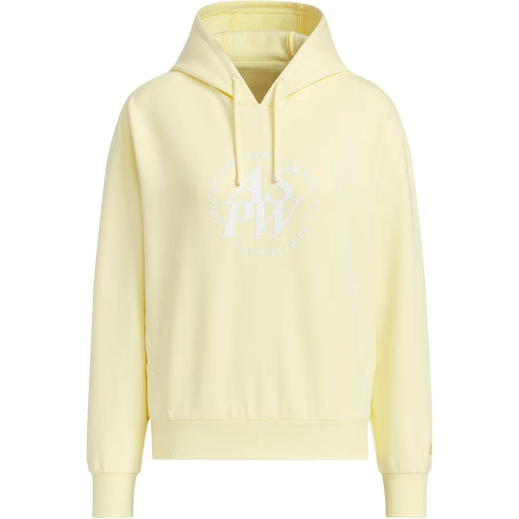 Adidas Lounge FW24 Elevated Doubleknit Hoodie Women Hoodies Yellow JJ3545