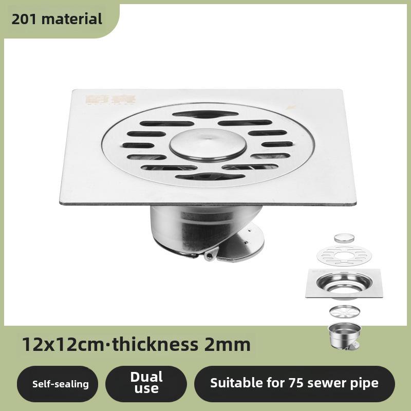 Sifon de podea din oțel inoxidabil 304, deodorant, pentru baie și mașină de spălat