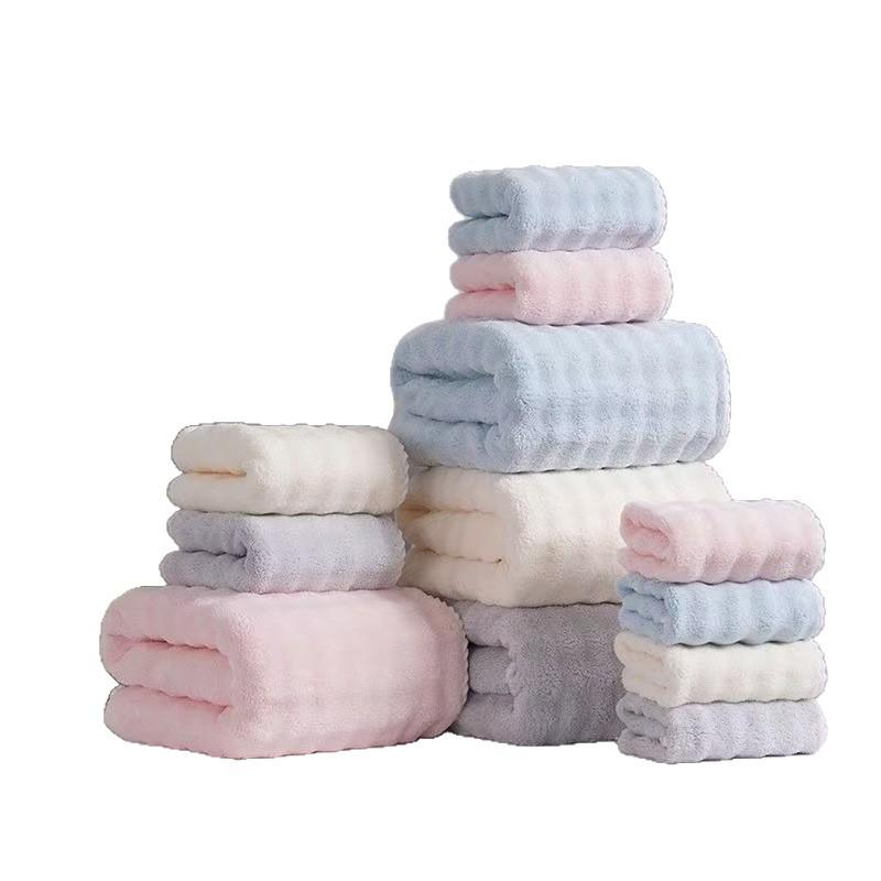 Ultra-Soft Absorbent Fleece Towels - Ideal for Bath & Face - No Shedding, Lightweight & Perfect for Couples