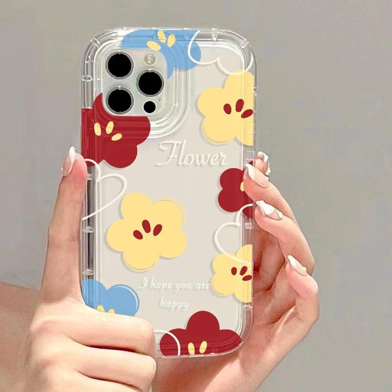 Květiny Olejomalba Pouzdro na telefon Pro iPhone 15 Pro Max Pouzdro iPhone 13 11 12 14 Pro Max XR XS X 7 8 Plus SE Měkký Nárazuvzdorný Kryt