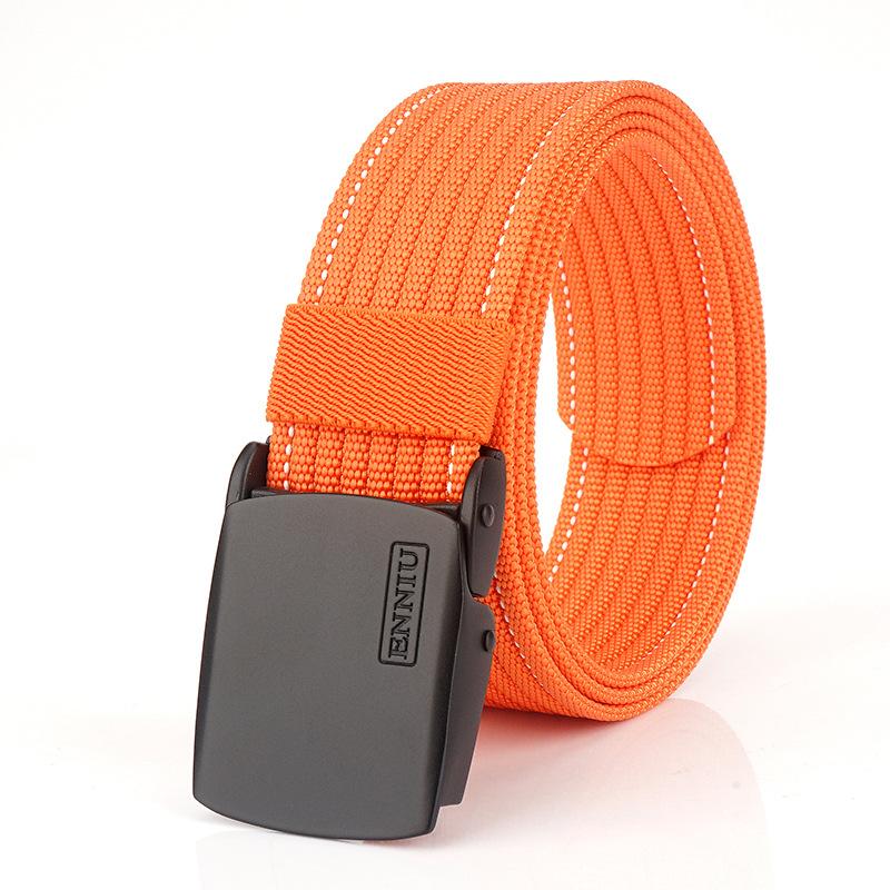 Neuer Pendlergürtel für Herren mit automatischer Schnalle aus Nylon, vielseitiger, dicker Doppelschichtgürtel für die Freizeit im Freien