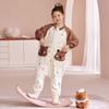 Thick Flannel Kids Pajamas One-Piece Sleepwear Boys Girls Winter Warm Home Suit Cartoon Print