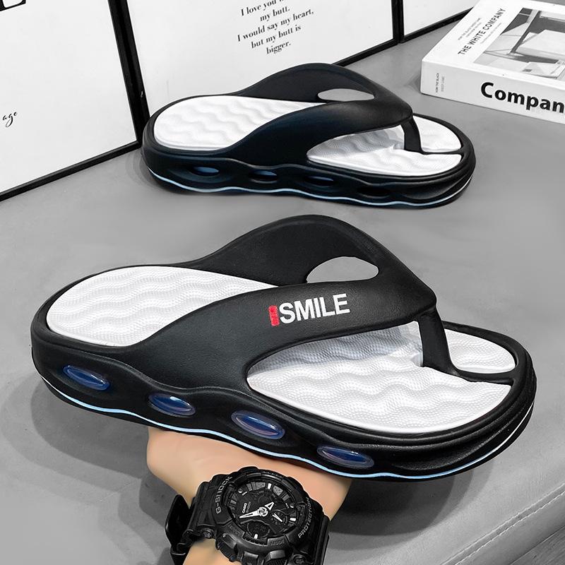 

Slippers men s summer wear non-slip pinch flip-flops outdoor soft bottom sports and leisure beach sandals 39
