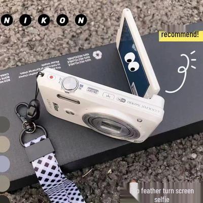 High-Definition Dual-Lens Portable Digital Camera – Ideal for Vlogging, Selfies, and Retro Campus Photography.