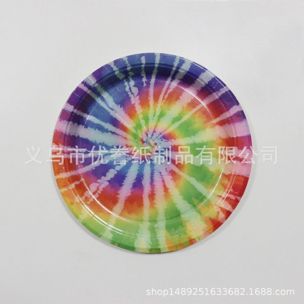 Periodic Price Reduction Promotion! 9 Inch 7 Inch Disposable Paper Plate Christmas Holiday Party Household Plate Bronzing Paper