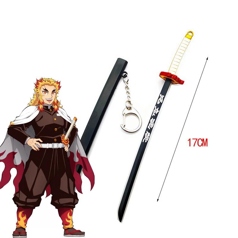17cm Mini Demon Slayer Katana Anime Kimetsu No Yaiba Tanjirou Shinobu Sword Real Japanese Katana Metal Samurai Sabre Toy Gift