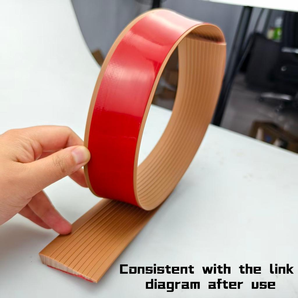 1PC 0.9mx5cm Multi-Purpose Ramp Mat Door Threshold Ramp- Self-Adhesive, Durable, Non-Slip, Suitable for Robotic Vacuums
