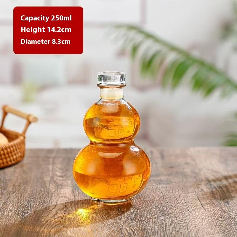 

Прозрачная бутылка для вина из высокоборосиликатного стекла в форме тыквы, термостойкое стекло, пустая бутылка с крышкой, бутылка для молочного чая, для холодного заваривания