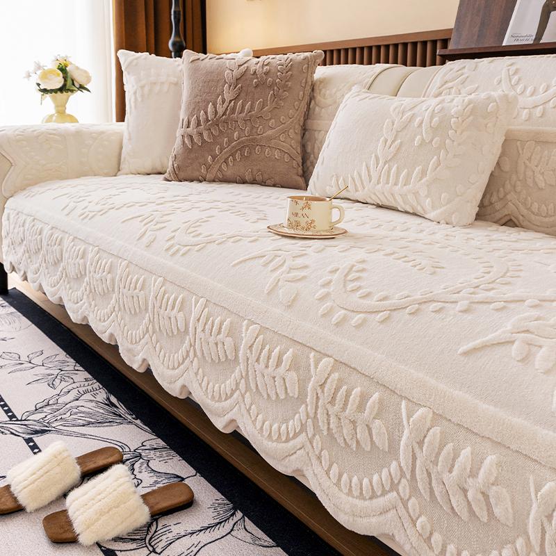 Short Plush Sofa Cover Living Room Winter Warm Couch Towel Home Decoration Anti-Slip Armchairs Seat Cover Sofa Cushion Slipcover