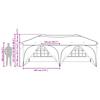 Pop Up Party Tent 575 X 288 X 245 Cm Orange Oxford Fabric